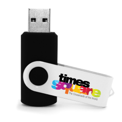 Branding White Swivel USB